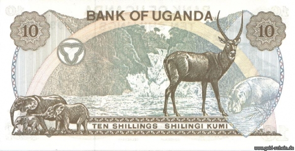 Uganda, P-6b, 10 Shillings, 1973, Antilope .jpg