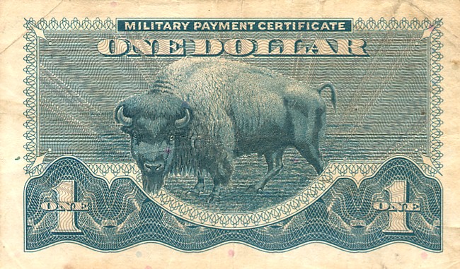 USA, P-M95, 1 Dollar, 1970, Militärgeld, Bison .jpg