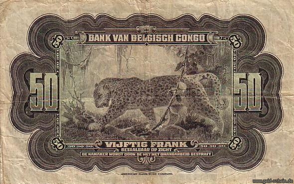 Belgisch-Kongo, P-16a, 50 Francs, 1941-1952, Leopard .jpg