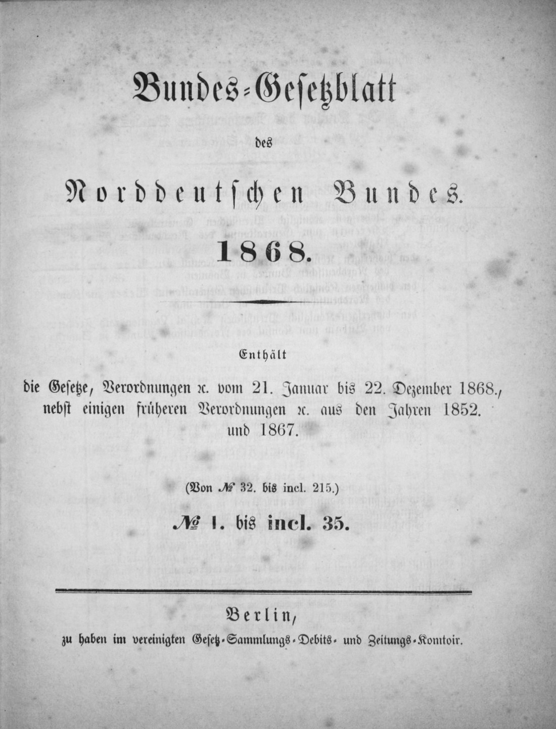 Bundesgesetzblatt 1868