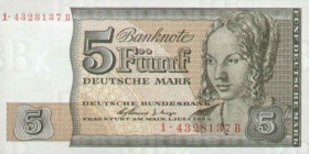 5 DM, 1963 der Serie BBK IIa, Vorderseite (nicht ausgegeben)