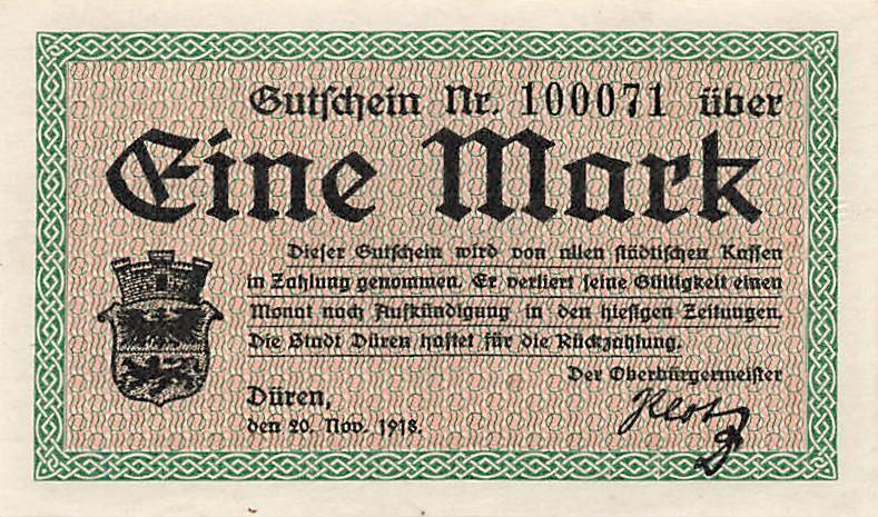 Datei:Düren-1Mark-vorne.jpg
