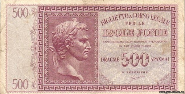 Lex Griechenland, P-M16, 500 Dracme, 1941, Julius Cäsar (italienische Besetzung).jpg