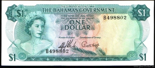 Datei:Bahamas P-0018a, 1 Dollar, Vs.jpg