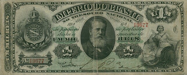 Datei:Lex Brasilien, P-A250b, 1 Mil Reis, 1879.jpg