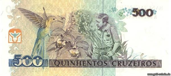 Brasilien, P-230, 500 Cruzeiros, 1990, Kolibri.jpg