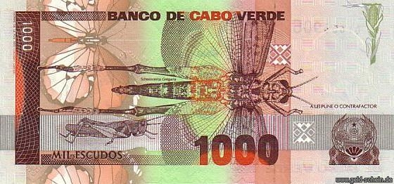 Kapverden, P-60a, 1.000 Escudos, 1989, Libelle und Heuschrecke.jpg