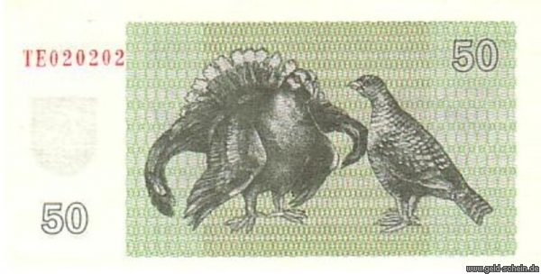 Litauen, P-41, 50 Talonas, 1992, Auerhahn.jpg