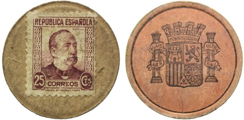 Datei:Briefmarkengeld Spanien 25 Cent.jpg