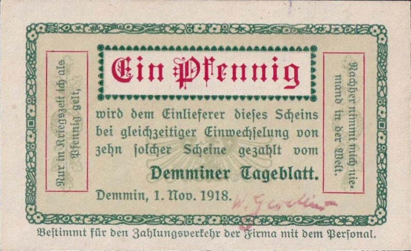 Datei:Demmin Tageblatt 1Pf Vs.jpg