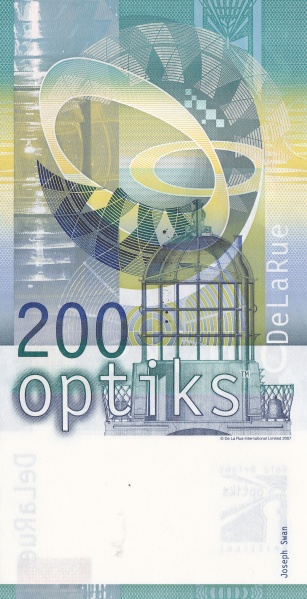 Datei:De.La.Rue.18.1.200.Einheiten.DE LA RUE - Optiks 200 without window - with black serial number, intaglio on banknote paper, probably in-house test type.a.jpg